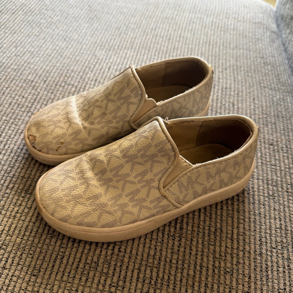MICHAEL Michael Kors Kids Beige Slip-On Sneakers